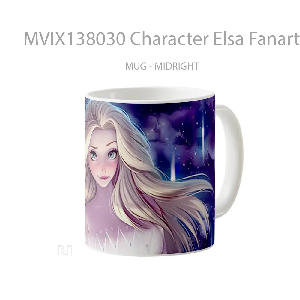Mug Character Elsa Fanart Gelas Keramik Unik - All-side / Desain