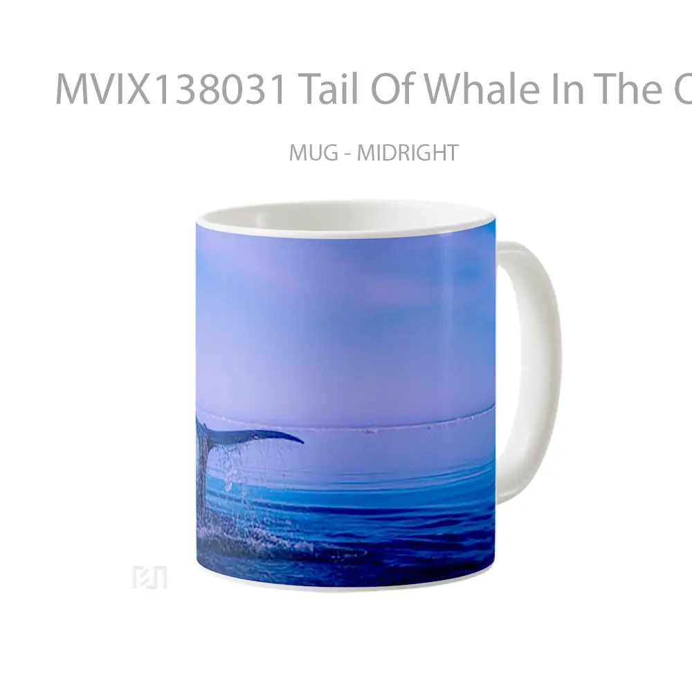 Mug Tail Of Whale In The Ocean Gelas Hewan Lucu - All-side / Desain