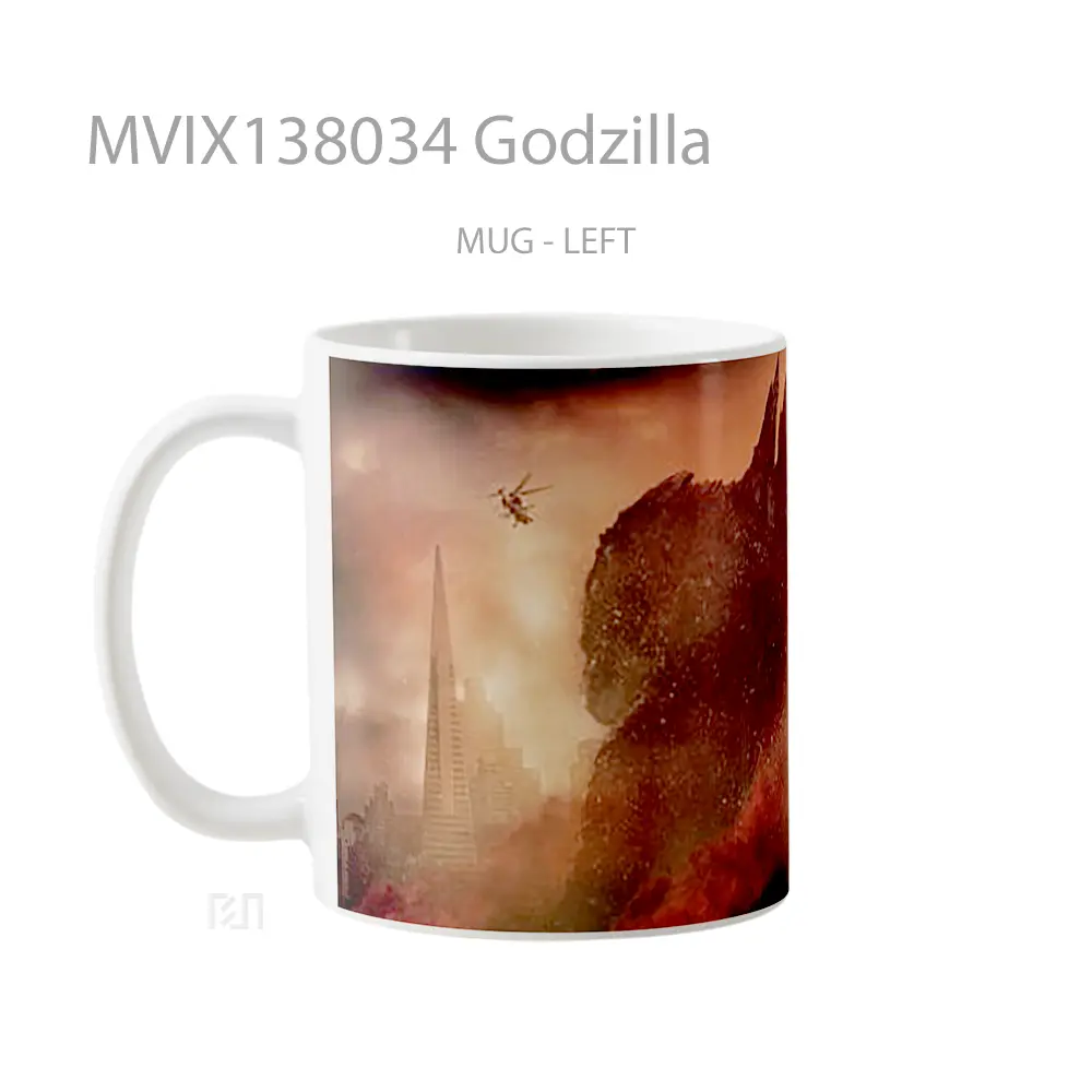 Mug Godzilla Gelas Keramik Unik - All-side / Desain