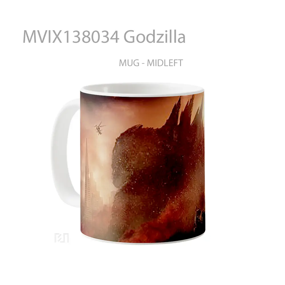 Mug Godzilla Gelas Keramik Unik - All-side / Desain