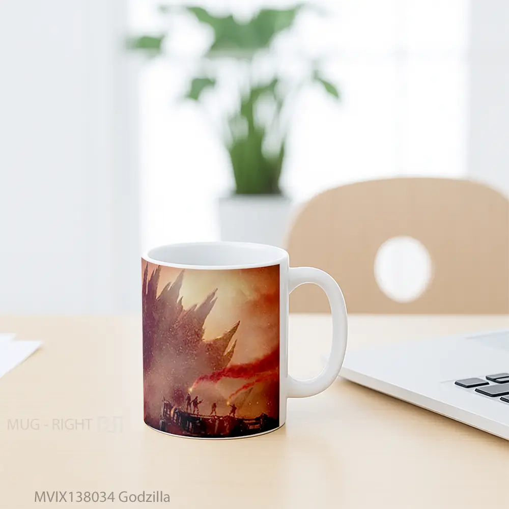 Mug Godzilla Gelas Keramik Unik - All-side / Desain