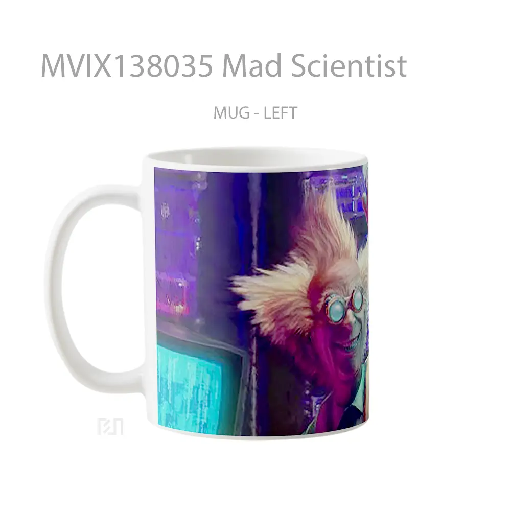 Mug Mad Scientist Gelas Keramik Unik - All-side / Desain