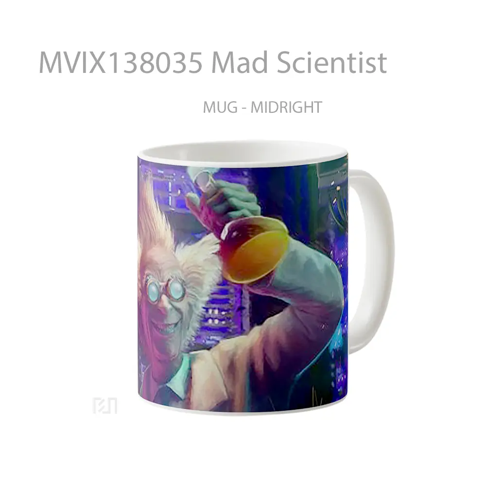 Mug Mad Scientist Gelas Keramik Unik - All-side / Desain