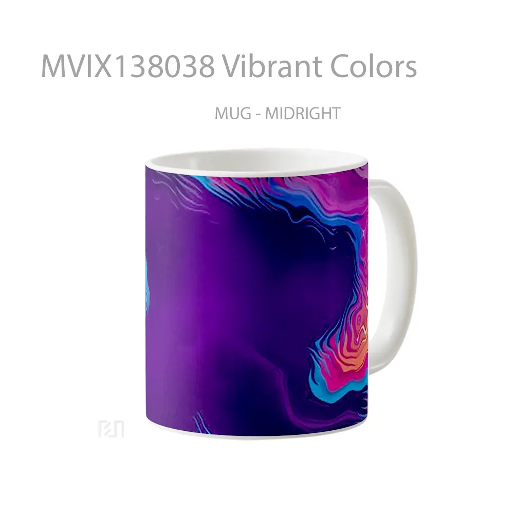 Mug Vibrant Colors Gelas Keramik Unik - All-side / Desain