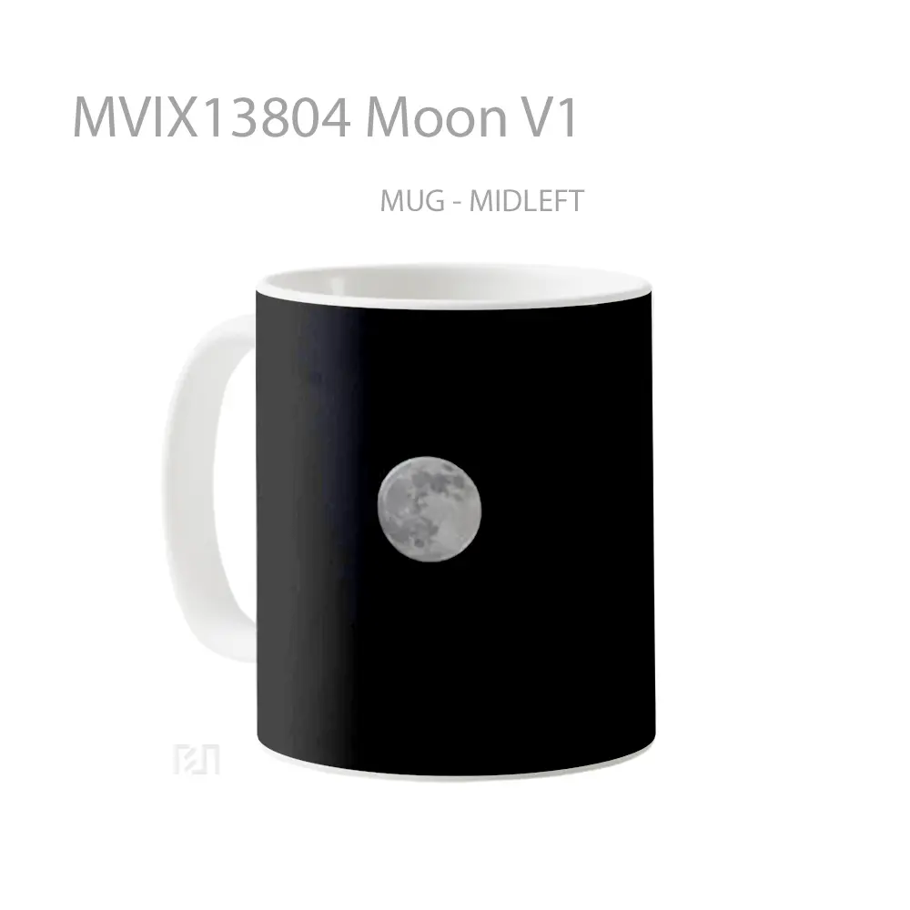 Mug Moon V1 Gelas Astronomi - All-side / Desain
