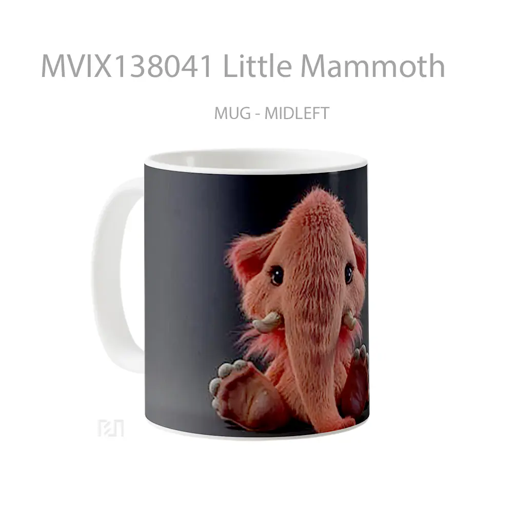 Mug Little Mammoth Gelas Keramik Unik - All-side / Desain
