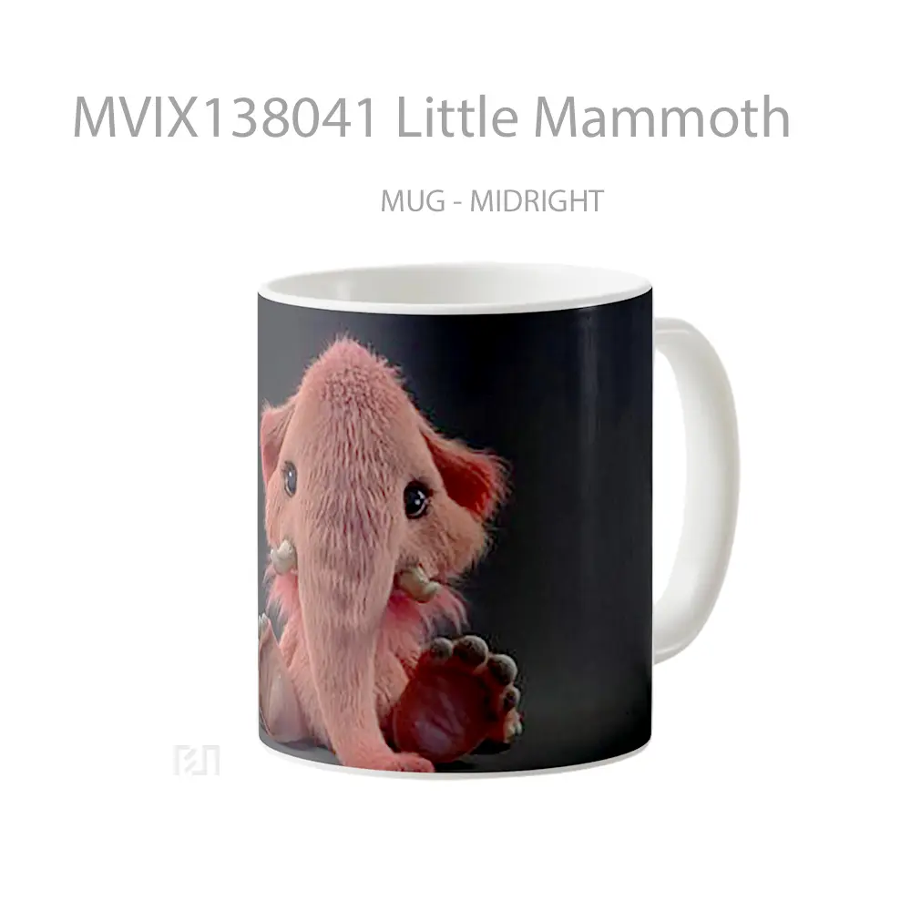 Mug Little Mammoth Gelas Keramik Unik - All-side / Desain