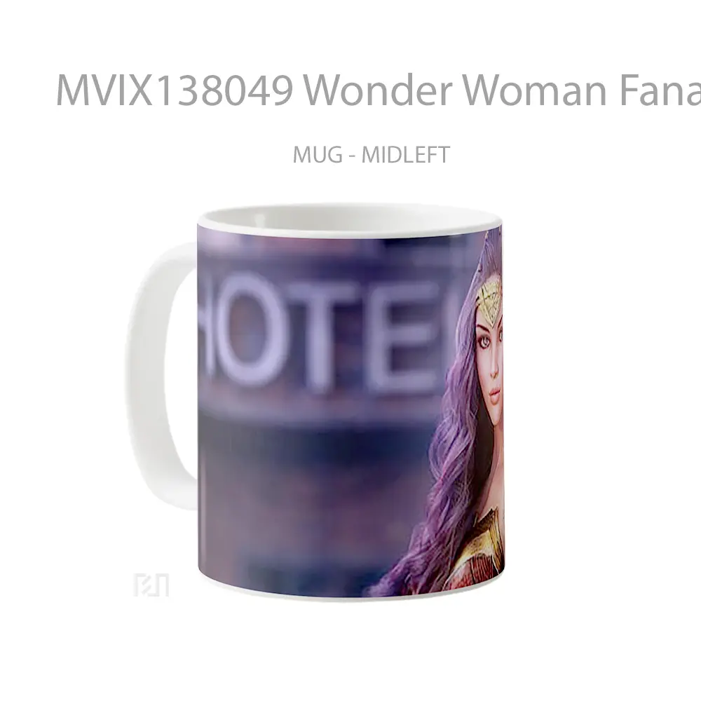 Mug Wonder Woman Fanart V3 Gelas Superhero - All-side / Desain