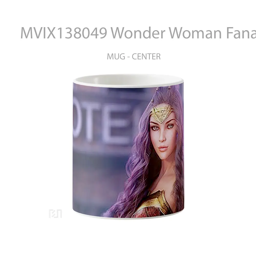Mug Wonder Woman Fanart V3 Gelas Superhero