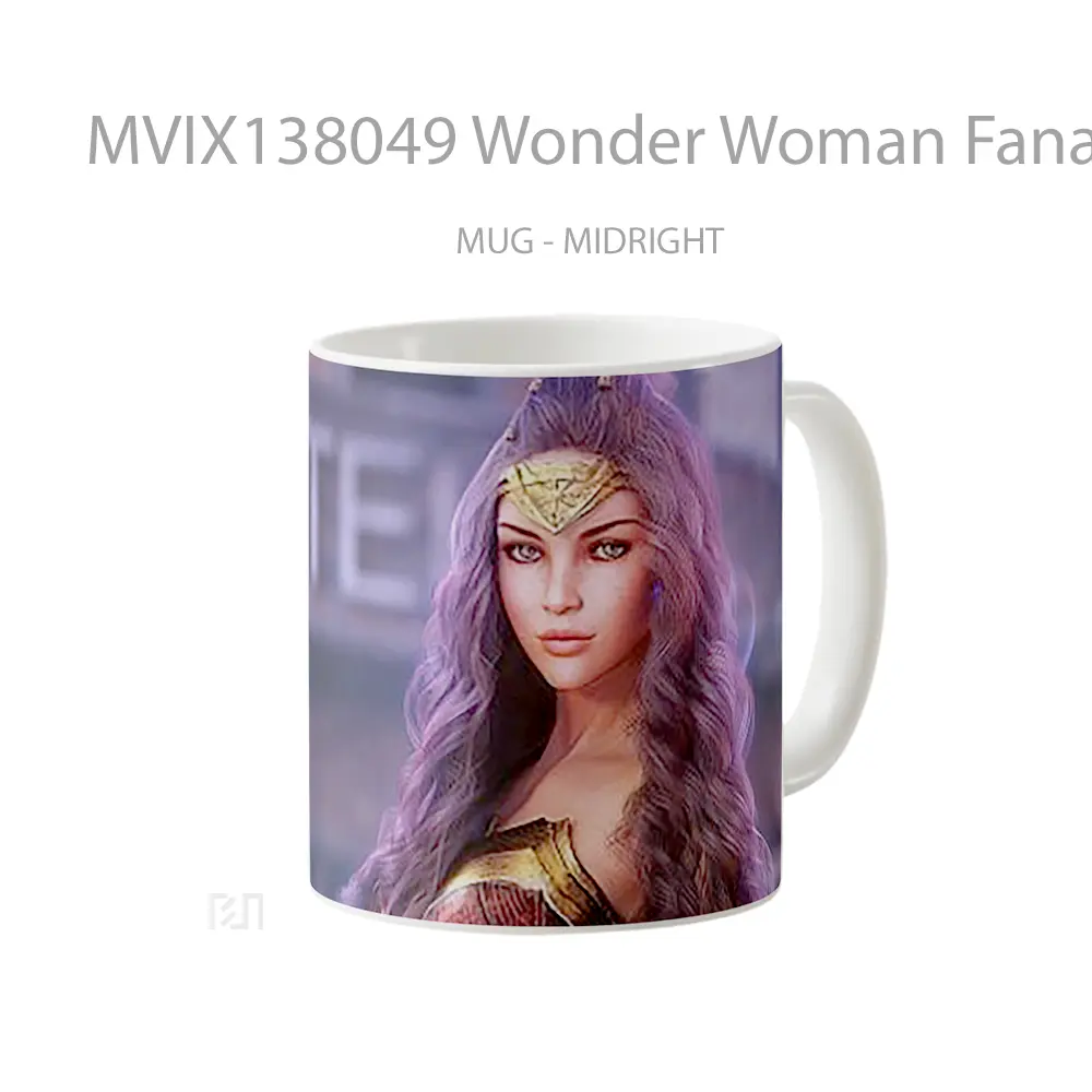 Mug Wonder Woman Fanart V3 Gelas Superhero - All-side / Desain