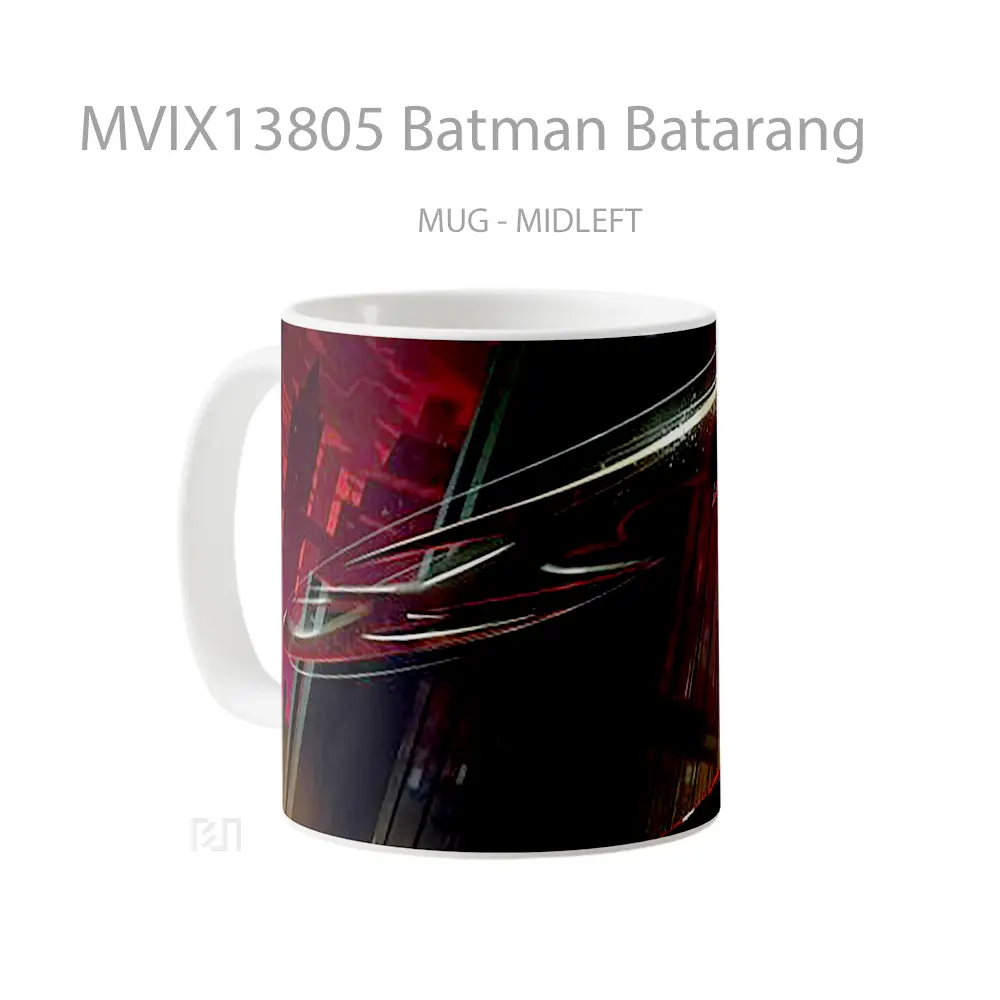 Mug Batman Batarang Gelas Superhero - All-side / Desain