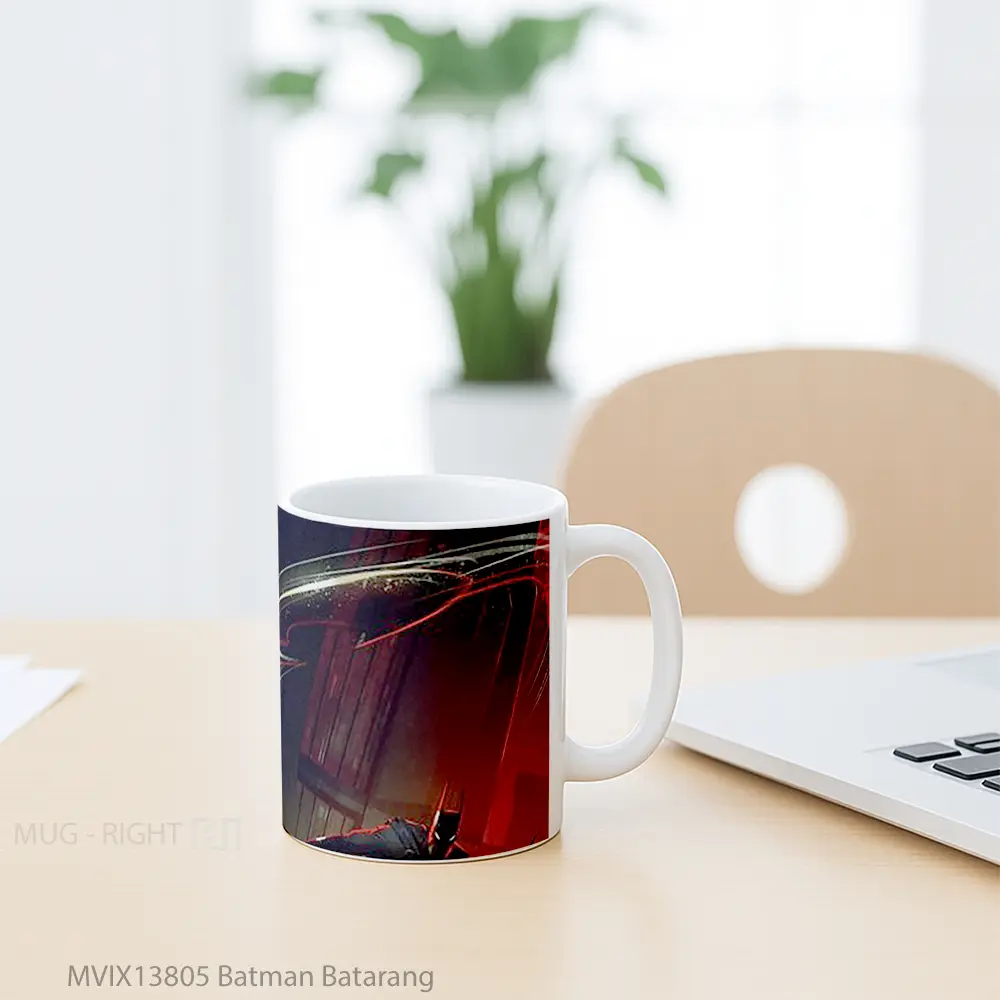 Mug Batman Batarang Gelas Superhero - All-side / Desain