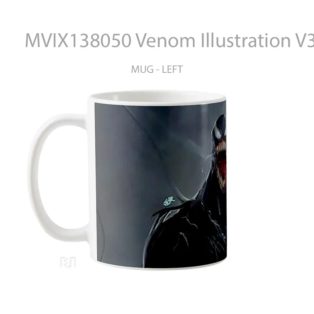 Mug Venom Illustration V3 Gelas Superhero - All-side / Desain