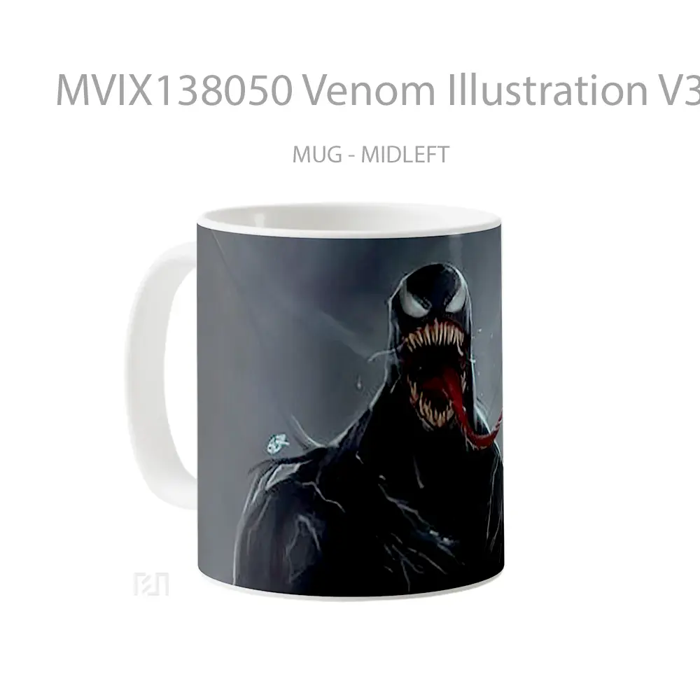 Mug Venom Illustration V3 Gelas Superhero - All-side / Desain