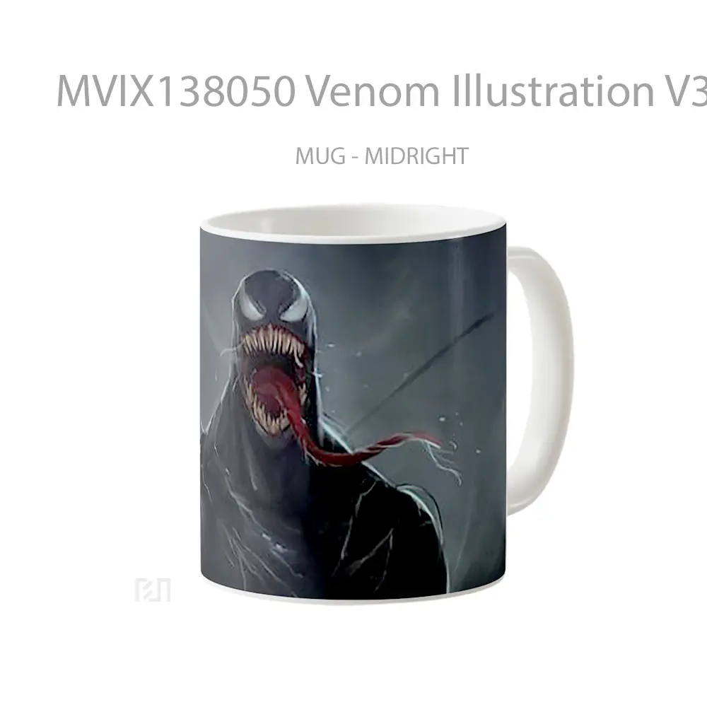 Mug Venom Illustration V3 Gelas Superhero - All-side / Desain