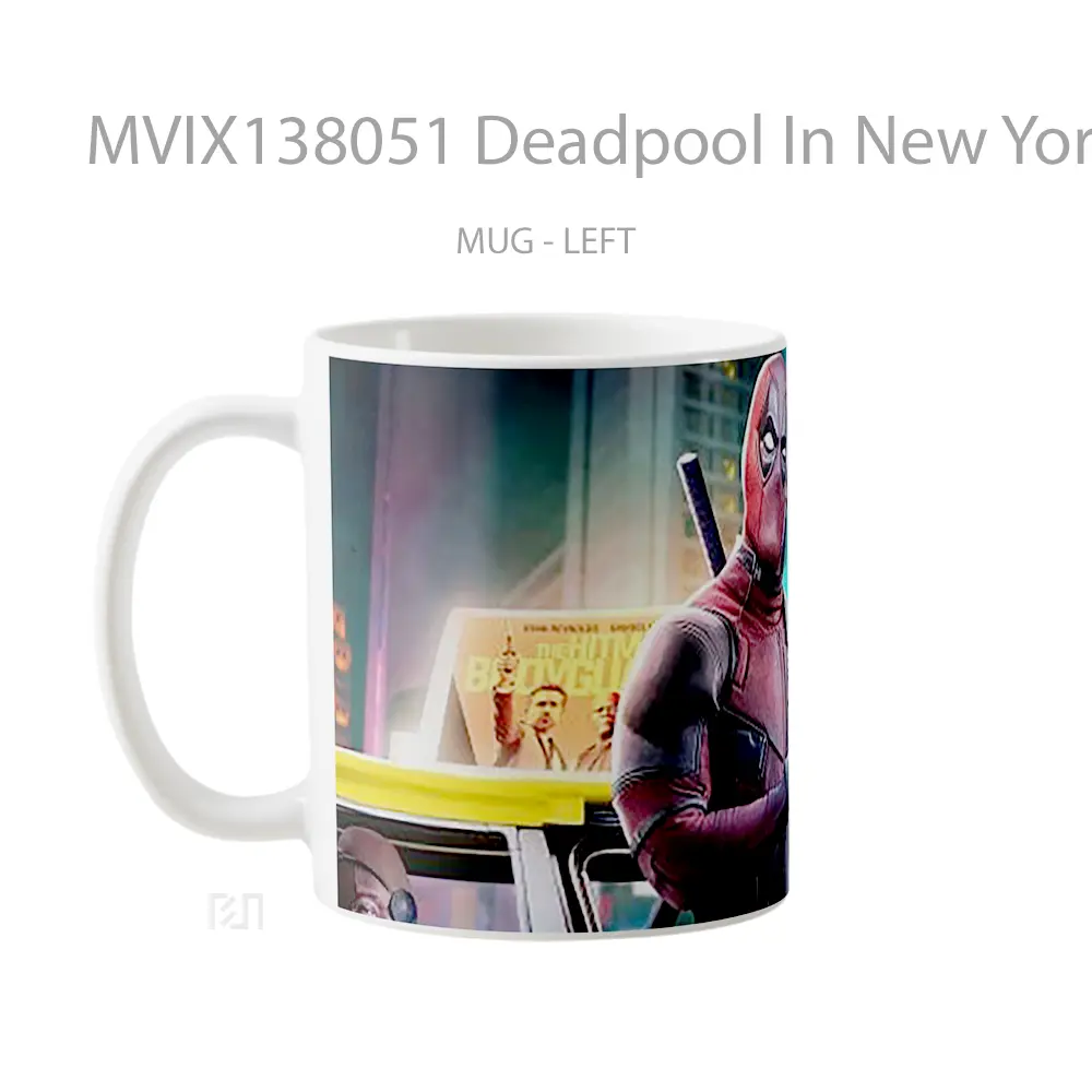 Mug Deadpool In New York Gelas Superhero - All-side / Desain