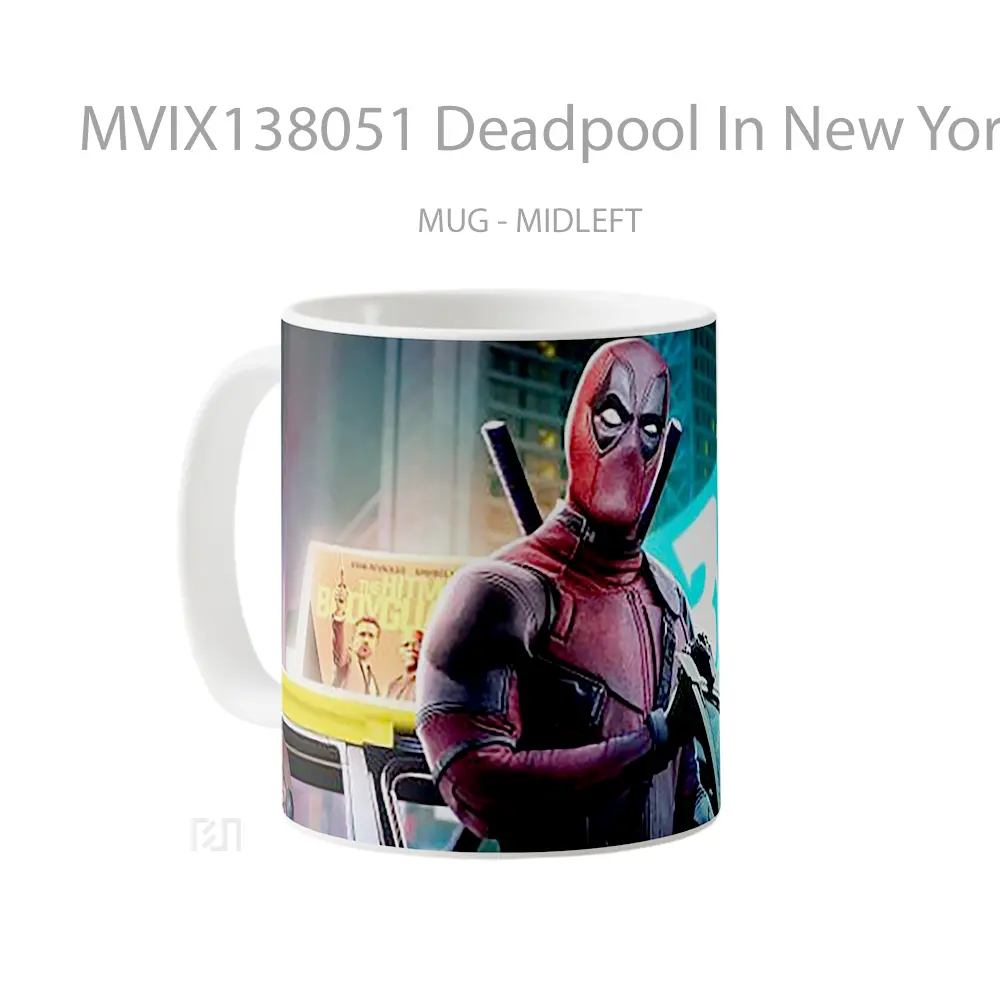 Mug Deadpool In New York Gelas Superhero - All-side / Desain