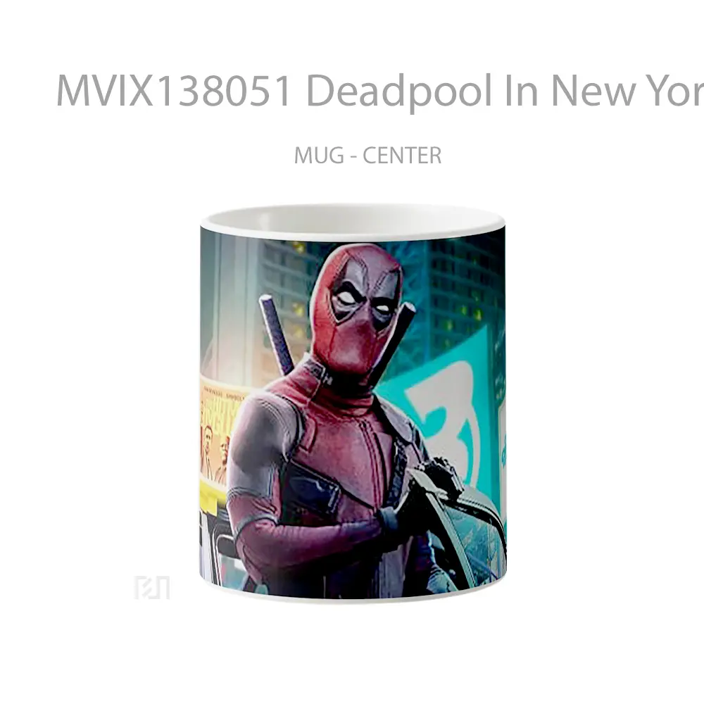 Mug Deadpool In New York Gelas Superhero