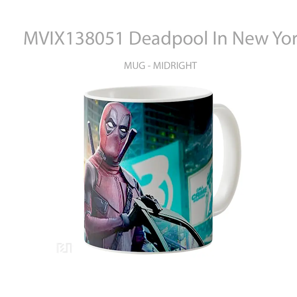 Mug Deadpool In New York Gelas Superhero - All-side / Desain