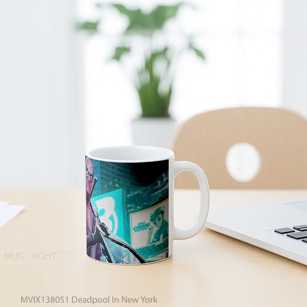 Mug Deadpool In New York Gelas Superhero - All-side / Desain