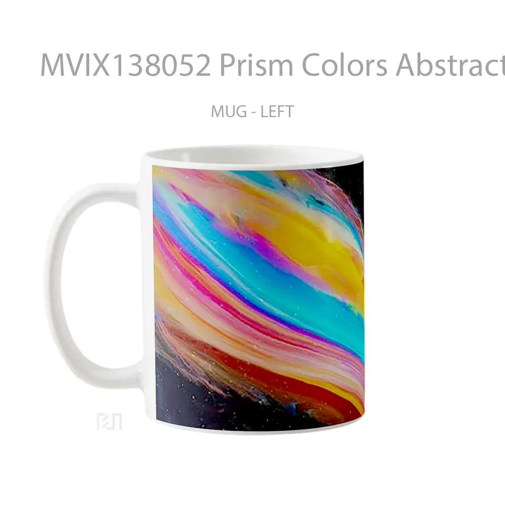 Mug Prism Colors Abstract Gelas Seni Modern - All-side / Desain