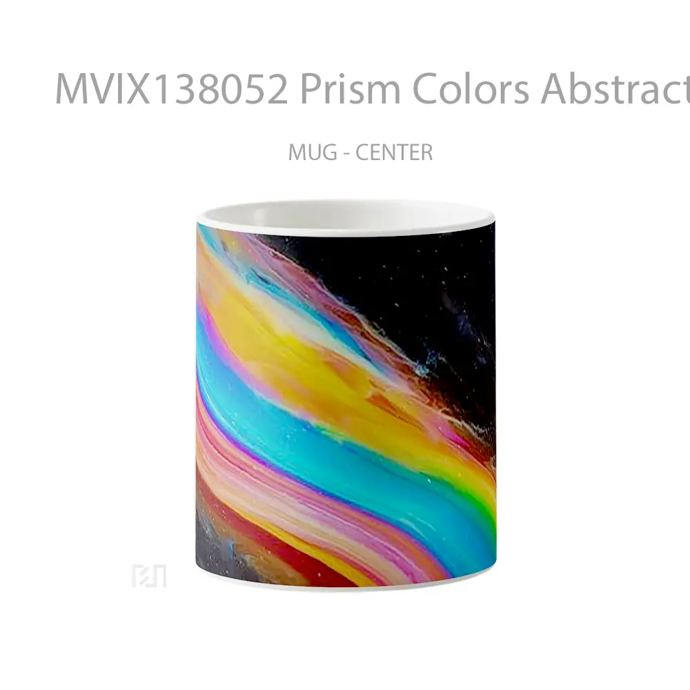 Mug Prism Colors Abstract Gelas Seni Modern