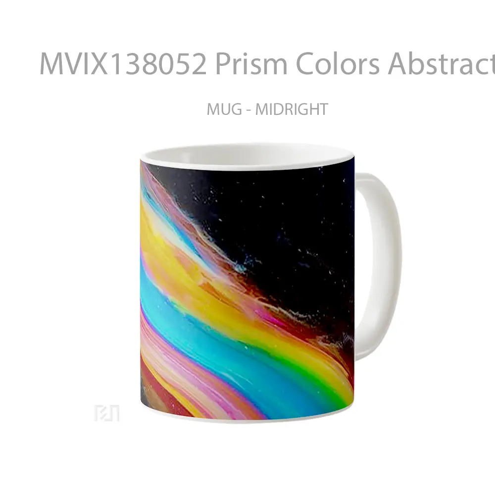 Mug Prism Colors Abstract Gelas Seni Modern - All-side / Desain