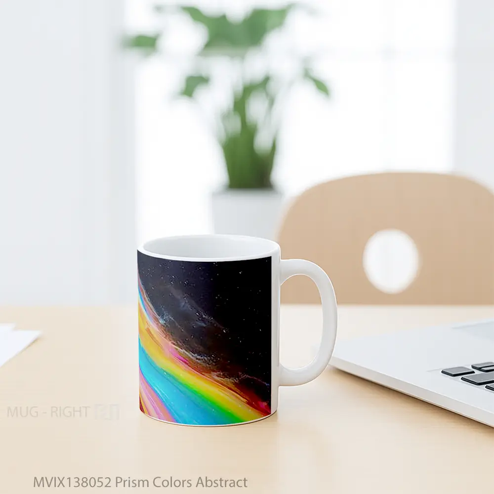 Mug Prism Colors Abstract Gelas Seni Modern - All-side / Desain