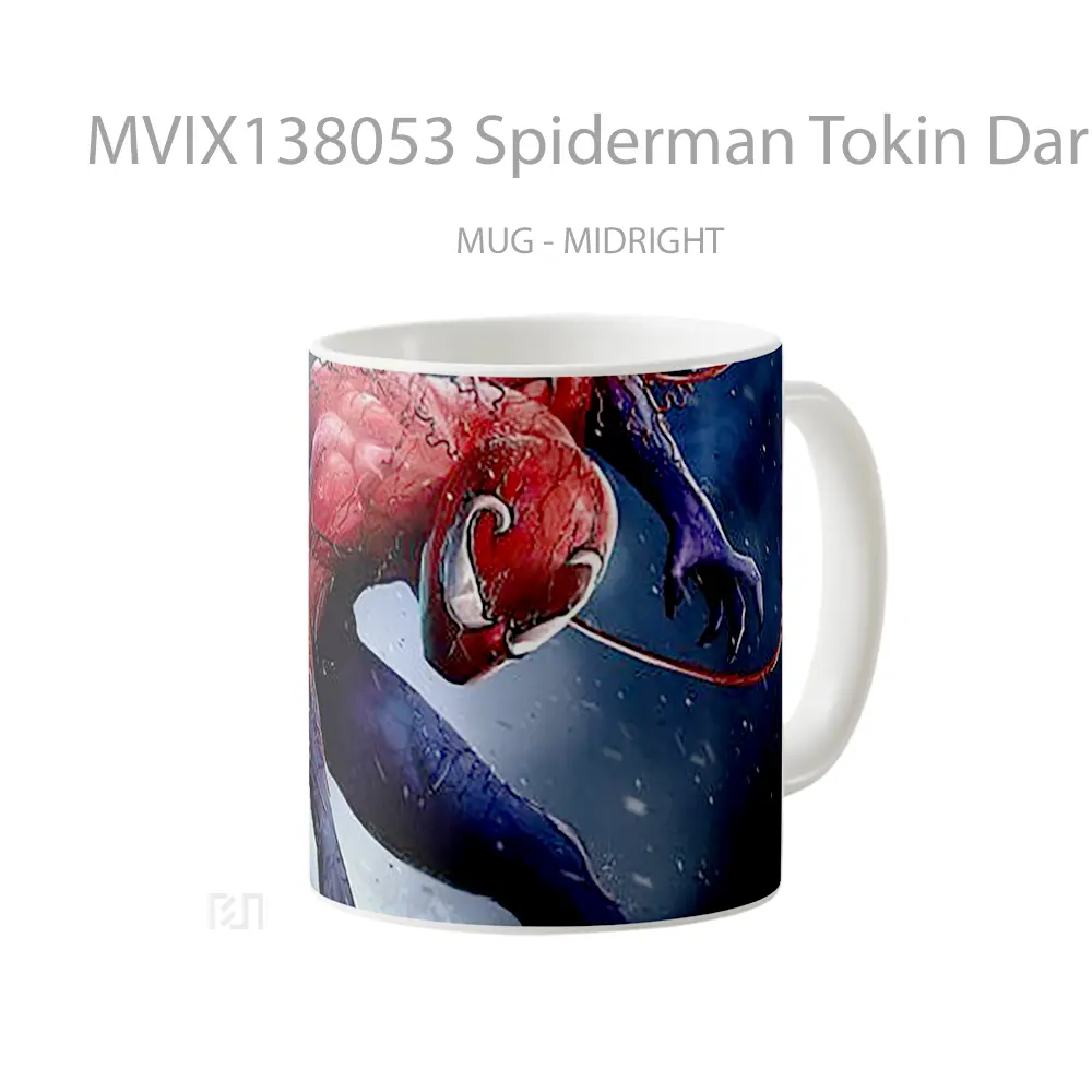 Mug Spiderman Tokin Dark Hearts Gelas Superhero - All-side / Desain