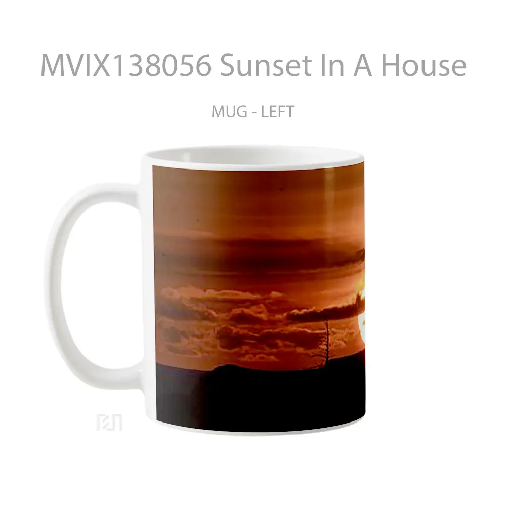 Mug Sunset In A House Gelas Pemandangan Alam - All-side / Desain