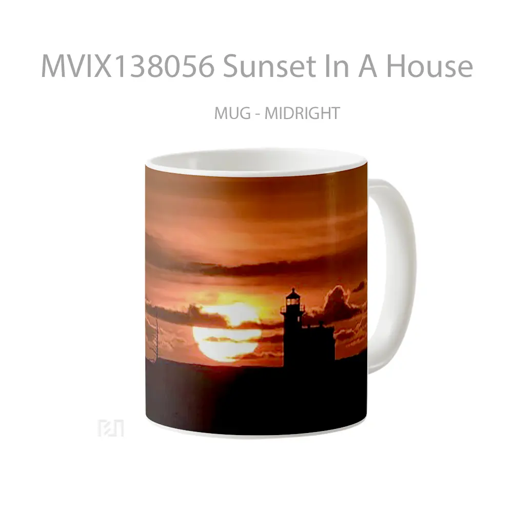 Mug Sunset In A House Gelas Pemandangan Alam - All-side / Desain