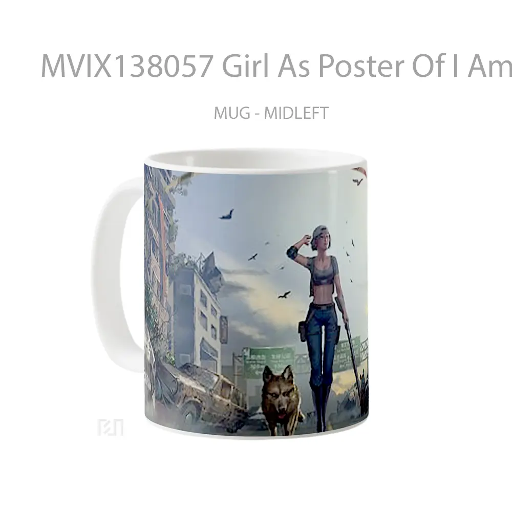 Mug Girl As Poster Of I Am Legend Gelas Keramik Unik - All-side / Desain