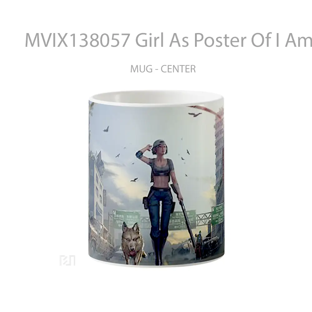 Mug Girl As Poster Of I Am Legend Gelas Keramik Unik