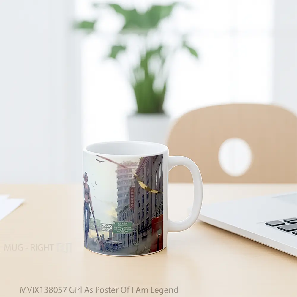 Mug Girl As Poster Of I Am Legend Gelas Keramik Unik - All-side / Desain