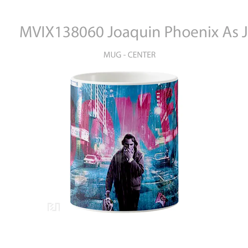 Mug Joaquin Phoenix As Joker In The City Gelas Superhero