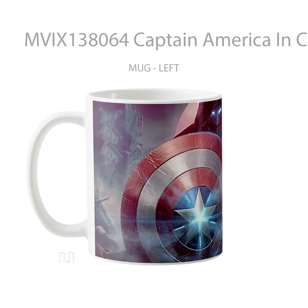 Mug Captain America In Contest Of Champions Gelas Superhero - All-side / Desain