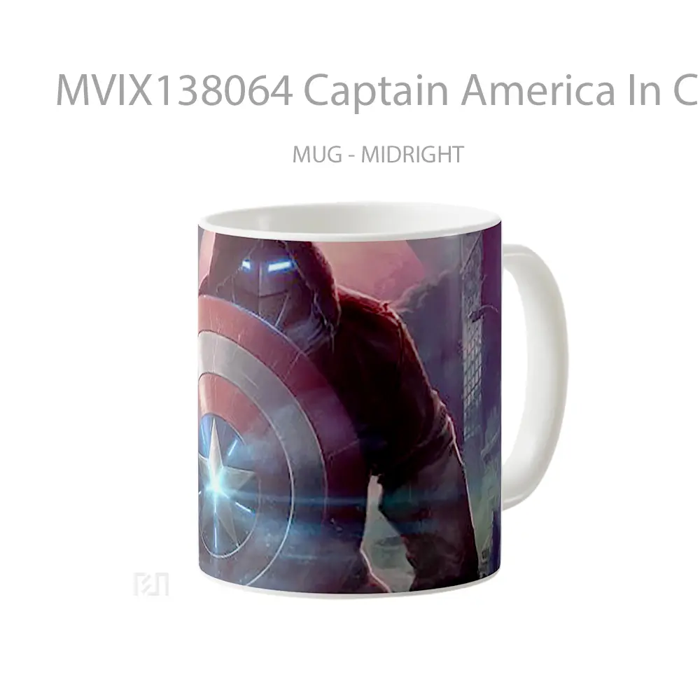 Mug Captain America In Contest Of Champions Gelas Superhero - All-side / Desain