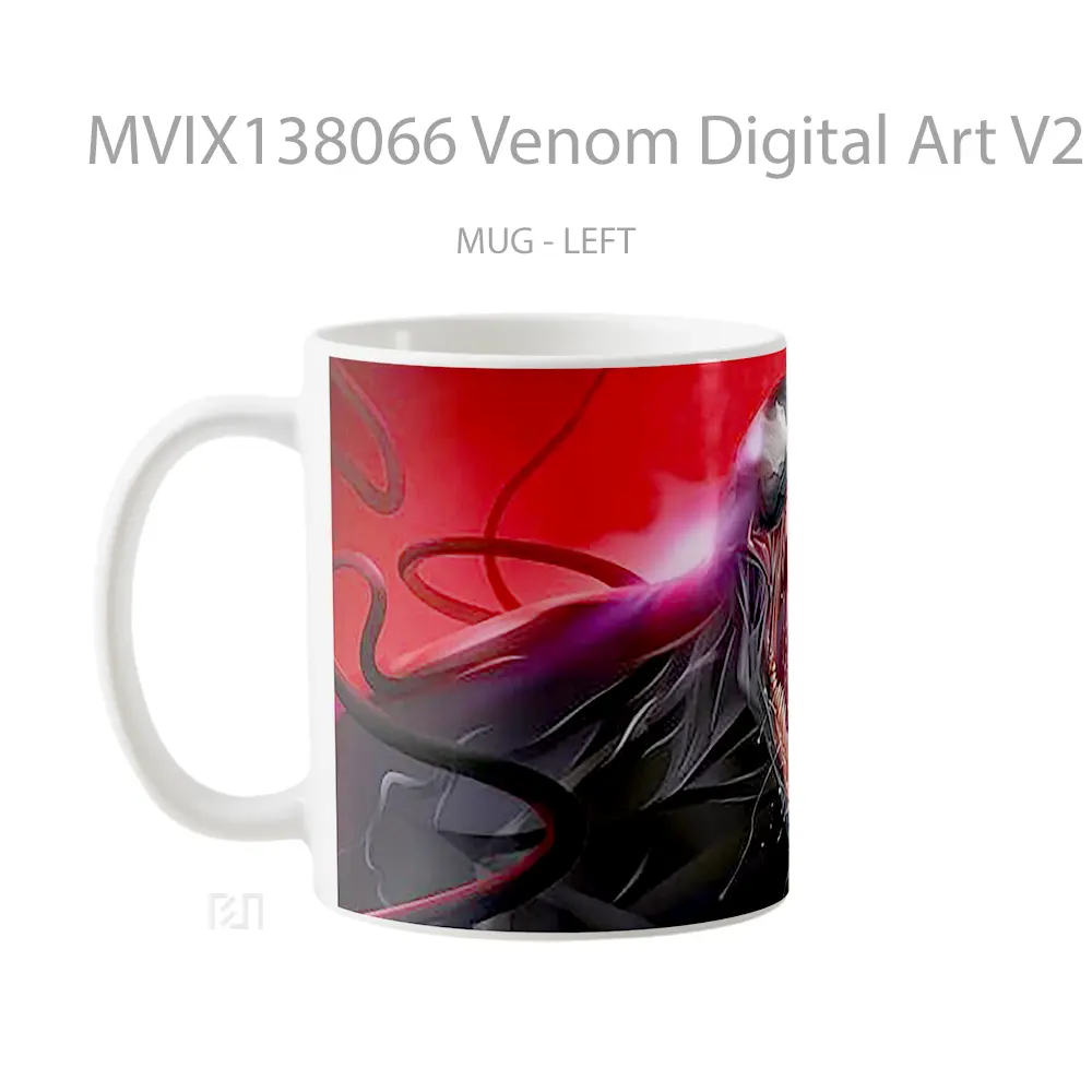 Mug Venom Digital Art V2 Gelas Superhero - All-side / Desain