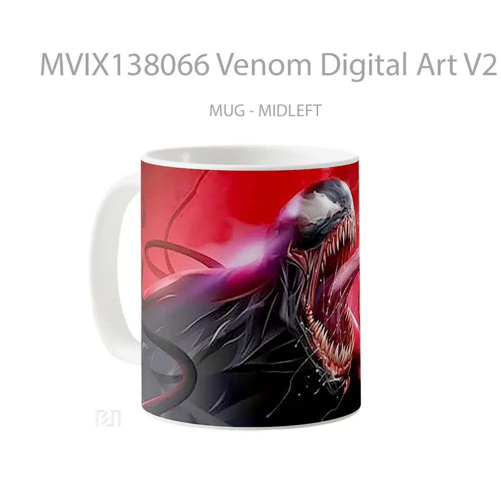 Mug Venom Digital Art V2 Gelas Superhero - All-side / Desain