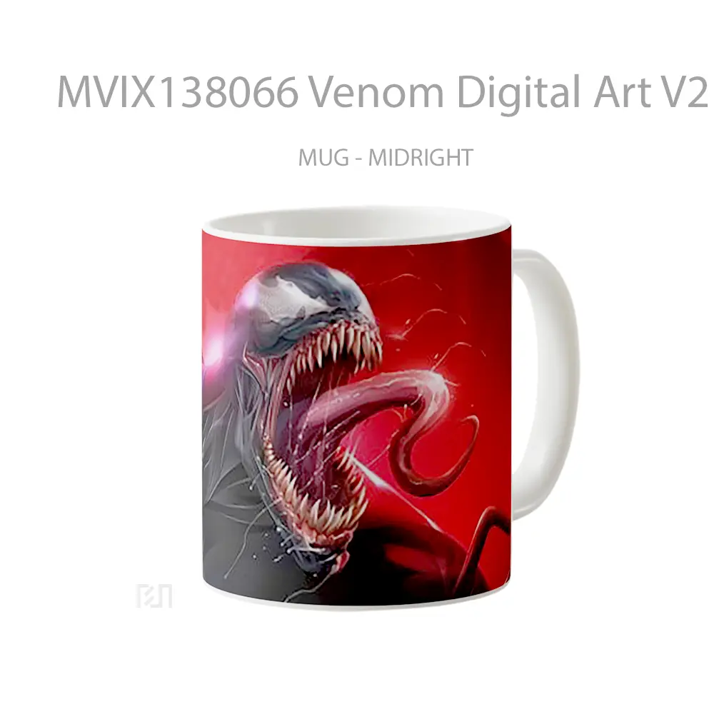 Mug Venom Digital Art V2 Gelas Superhero - All-side / Desain