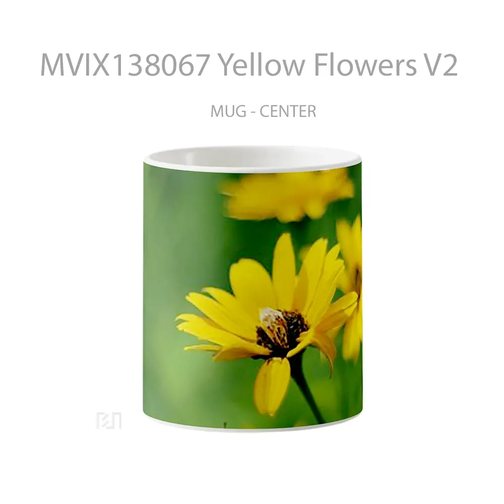 Mug Yellow Flowers V2 Gelas Pemandangan Alam