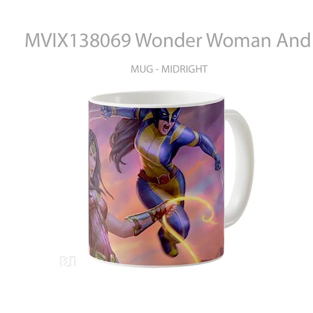 Mug Wonder Woman And X23 Gelas Superhero - All-side / Desain