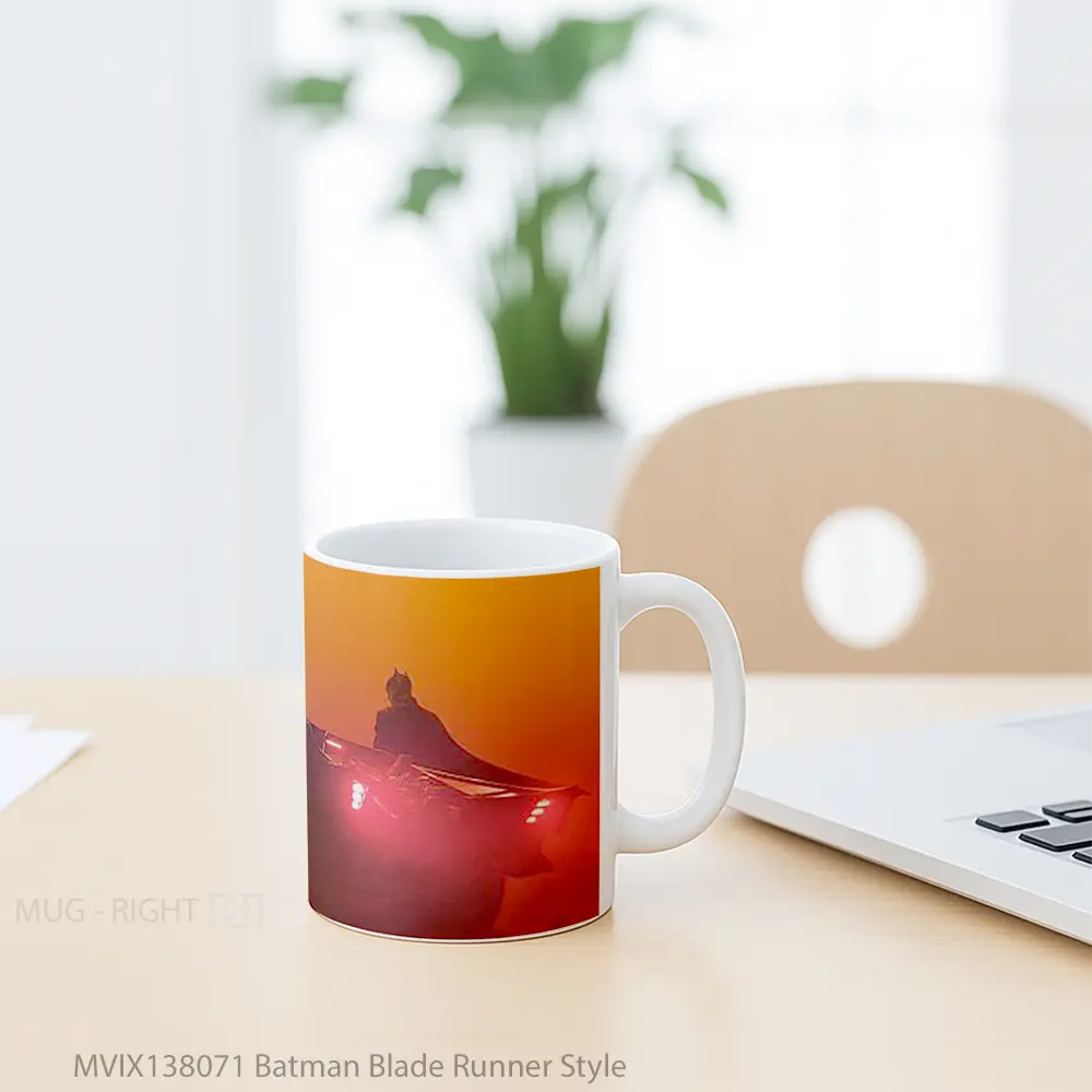 Mug Batman Blade Runner Style Gelas Superhero - All-side / Desain