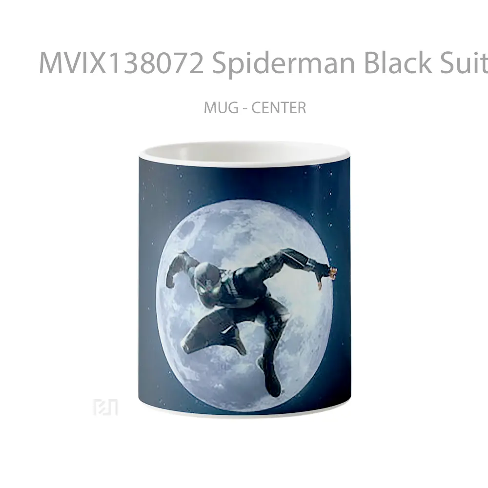 Mug Spiderman Black Suit In The Moon Gelas Superhero