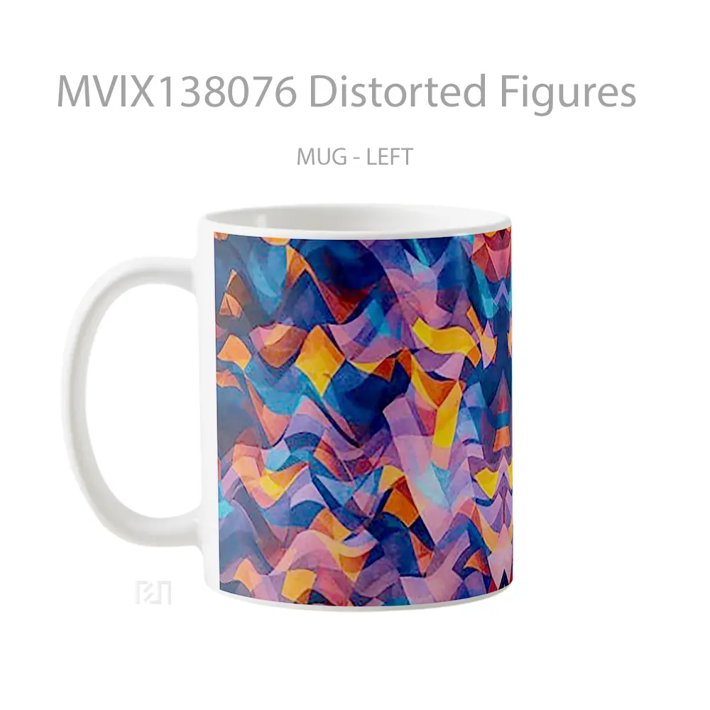 Mug Distorted Figures Gelas Keramik Unik - All-side / Desain
