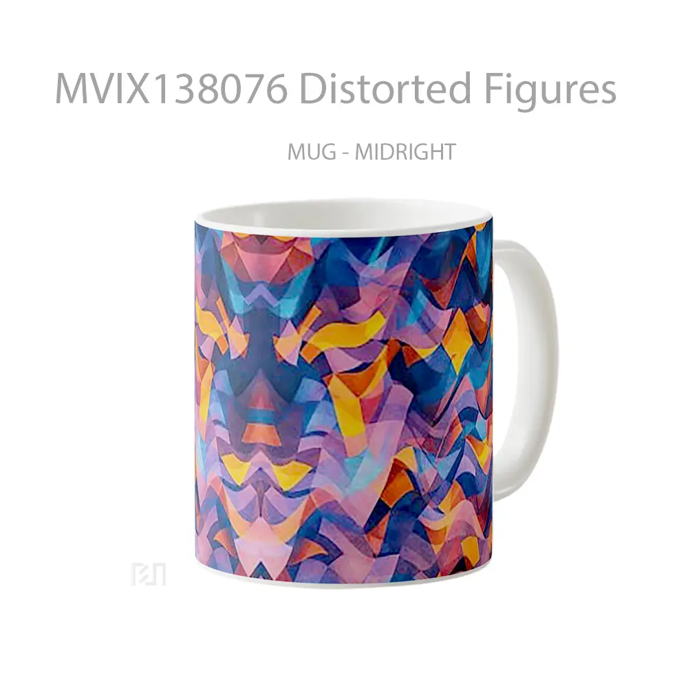 Mug Distorted Figures Gelas Keramik Unik - All-side / Desain