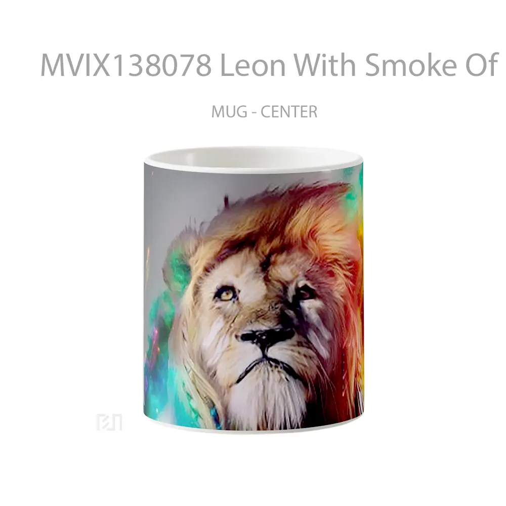 Mug Leon With Smoke Of Colors Gelas Keramik Unik