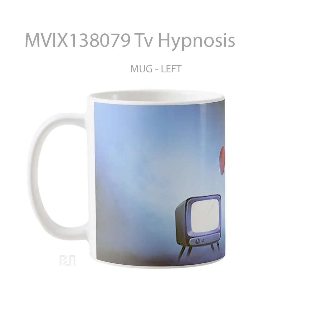 Mug Tv Hypnosis Gelas Keramik Unik - All-side / Desain