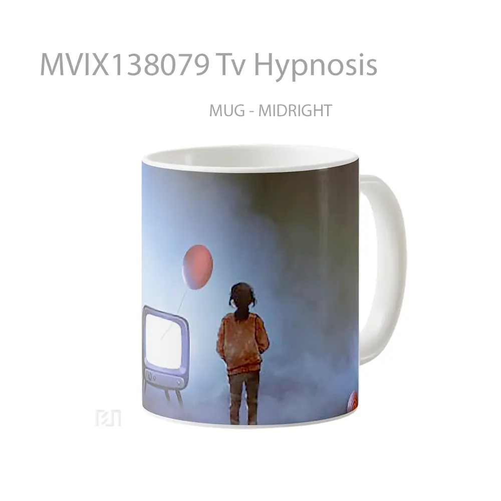 Mug Tv Hypnosis Gelas Keramik Unik - All-side / Desain