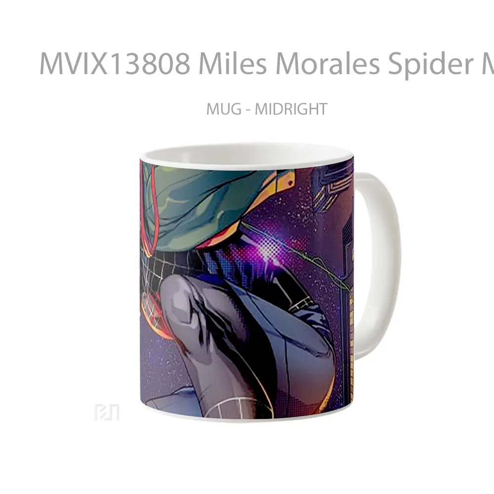 Mug Miles Morales Spider Man V1 Gelas Superhero - All-side / Desain